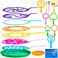 JOYIN Big Bubble Wands Set Bulk for Kids Summer Outdoor Activity Party Favors, 18 Pcs Giant Bubble Maker with Tray, 12" Large, 6 Pcs Solution Suitable for All Age People
