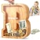 UBeesize Ring Toss Game for Adults and Kids, Ring Game on a String, Larger Base to Ensure Stability, Fast-paced Interactive Ring and Hook Game Ring Toss, Wooden Clash Toss Game 12 inches (2 Peoples)