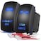 Nilight 2 Pack Rear Lights Rocker Switch Led Light Bar Rocker Switch 5Pin Laser On Off SPST switches 20A/12V 10A/24V Switch Blue with Jumper Wires Set for Cars Trucks RVs
