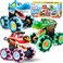 JOYIN 3 Pack Monster Truck Toy - Motion Activated Light-Up Cars for Toddlers - Monster Treads Lightning Wheels - Baby Toy Present - Press &amp; Go Cars for Boys Girls