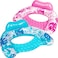 SLOOSH Inflatable Pool Floats Adult, 2 Pack Pool Chairs with Cup Holders,Blow up Floats Chair,Hammock Noodle Mat for Relaxing Summer Water Fun Swimming Party Beach,Summer Leaves