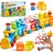 Play-Act Learning Toy for Toddlers 1 2 3 Years Old, Counting, Matching &amp; Sorting Montessori Learning Farm Train Including 9 Farm Animals and 1 Farmer, Christmas Birthday Gift for Baby Boys Girls