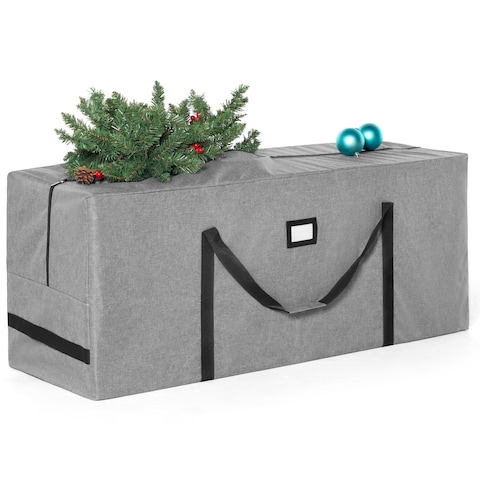 JOIEDOMI Christmas Tree Storage Bag - for 7.5 ft Artificial Disassembled Holiday Tree - Heavy Duty 900D Oxford Fabric Waterproof Xmas Tree Bag with Durable Reinforced Handles &amp; Dual Zipper, Grey