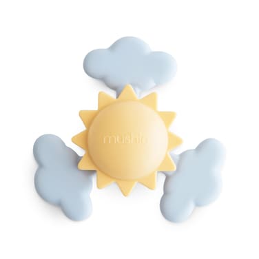 mushie Sunshine Suction Spinner Toy   Toddler Sensory Toys for Bath &amp; Play