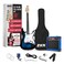 LyxPro 39 inch Electric Guitar Kit Bundle with 20w Amplifier, All Accessories, Digital Clip On Tuner, Six Strings, Two Picks, Tremolo Bar, Shoulder Strap, Case Bag Starter kit Full Size - Blue