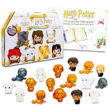 Harry Potter Mini Figurines - Bundle of Harry Potter Mini Figures with 24 Mystery Figurines, Phone Wallet   Harry Potter Set for Boys, Girls