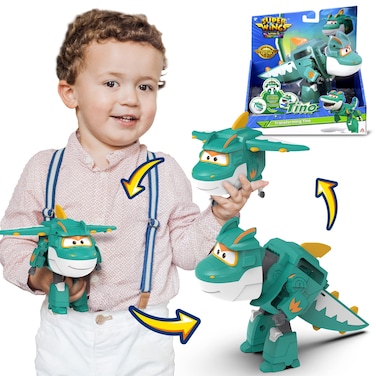 Super Wings 5 in Transformer Toys Tino, Transforming Airplane Robot for Boys and Girls, Action Figures Dinosaur Toy for Kids Age 3 4 5 6 7 8 9+