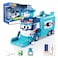 Super Wings Garbage Truck, Large Trash Truck Marc and Cleaning Helicopter Shine Recycling Dump Truck Play Set, Vehicle Learning Toys Set, Street Sweeper Cars Toys for Boys Kids Ages 3 4 5 6 7 8 9