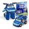 Super Wings Transformer Toys 5" Action Figure Supercharged Tobot Leo, 3 in 1 Rescue Bots Transforming Airplane Car Robot Toys, Educational Toys for Boys and Girls Age 3+, Gifts for Preschool Kids, Leo