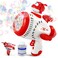Super Wings Bubble Gun, Jett Bubble Machine Gun with Jett Figure, Fun Bubble Guns for Kids Ages 4-8 8-12, Bubble Blaster Gun Toys for Boys Girls Birthday Party Outdoor Backyard