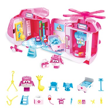 Super Wings Doctor Kit Toys, Dizzy Rescue Helicopter Doctors Play Set Toddler Toys, 2 in 1 Transformer Toys &amp; Pretend Doctor Playset Toys, Doctor Kit for Toddlers Kids Ages 3 4 5 6 7 8 9