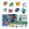 Super Wings 15-Pack Transformer Toys 2 inch Airplane Robot Mini Action Figures with Real Mobile Wheels for Kids 3 4 5 6 7 8+ Birthday Party Supplies for Preschool Boys and Girls