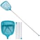 U.S. Pool Supply Swimming Pool 5 Foot Leaf Skimmer Net with 4 Aluminum Pole Sections - 6" Deep Ultra Fine Mesh Netting Bag Basket for Fast Cleaning of The Finest Debris - 60" Long, Clean Spas, Ponds
