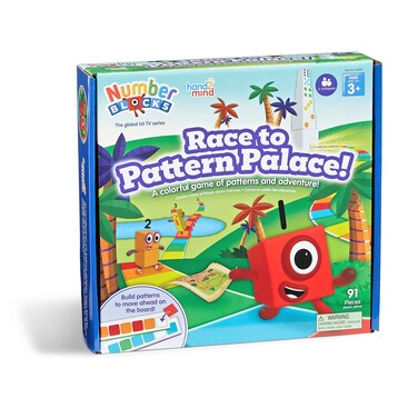 hand2mind Numberblocks Race to Pattern Palace! Board Game, Math Toys for Kids 3-5, Number Toys, Toddler Board Games, Kindergarten Learning Games, Preschool Educational Toys, Birthday Gifts for Kids