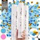 PrimePure Gender Reveal Confetti Cannon - Heart Shaped Confetti Poppers - Blue 4 Pack - Baby Boy Gender Reveal Party Poppers Party Cannons Shooter Blaster