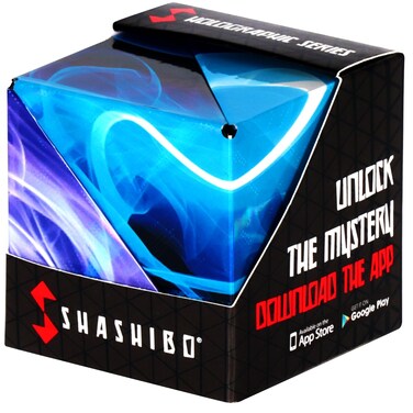 SHASHIBO Shape Shifting Box - Award-Winning, Patented Fidget Cube w/ 36 Rare Earth Magnets - Transforms Into Over 70 Shapes, Download Fun in Motion Toys Mobile App (Holographic - Vapor)