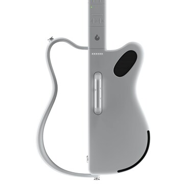 LAVA GENIE Sampler Guitar, No Strings Attached, Hundreds of Instrument Presets, Onboard Speaker, Foldable, Detachable, White, 30.5 inch.