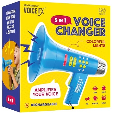 Mini Explorer Voice Changer for Kids - Voices Changing Device for Boys &amp; Girls Ages 3-8+ Olds - Easter, Birthday Gifts for 3, 4, 5, 7, 8 Year Old Boy - Cool Outdoor Toys Gift Ideas for Kid, Toddler