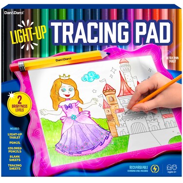 Light Up Tracing Pad for Kids - Arts &amp; Crafts Art Writing Drawing Tracer Board, Craft Kit for Girls &amp; Boys Ages 6-12 - Birthday Toys Gifts Ideas for Girl or Boy 6+ Year Old Best Gift Toy - 6 7 8 9 10