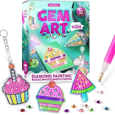 Dan&amp;Darci Diamond Art Kit for Kids - Gem Painting Arts &amp; Crafts Kits for Ages 6-12, Gifts for 6, 7, 8, 9, 10, 11, 12 Year Old Boy &amp; Girl - Girls Birthday Toys Gift Ideas - Craft Activities Age 6+