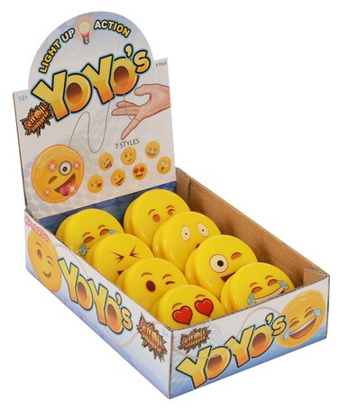 Kangaroo Emoji Universe: Emoji Faces Light Up Yo-Yos (8-Pack); YoYo Collection