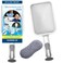 The Skimmie Scoop - Patented Handheld Skimmer with Fine Mesh Net for Spa, Hot Tub, Cold Plunge and Small Pool Cleaning - Lightweight and Durable with Powerful Suction Cup - Clean Out Filter (White)