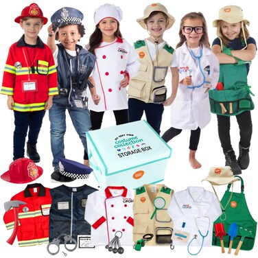 Born Toys Dress Up &amp; Pretend Play Kids Costumes Set Ages 3-7, Washable Kids Dress Up Clothes for Play
