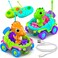 MindSprout Dino Chasers Set of 2 Rechargable Remote Control Car for Toddler, Kids Toys Age 2 3 4 5, Boys &amp; Girls Birthday Gift, Dinosaur Toy 2-4, LED Lights &amp; Music, Batteries Included