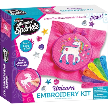 Cra-Z-Art Shimmer &amp; Sparkle Unicorn Embroidery Kit