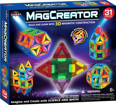 Cra-Z-Art Magcreator 31Piece Magnetic Construction Set