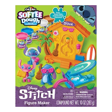Stitch Softee Dough Making Kit, Stitch Figure Maker Using Softee Dough Modeling Compound, Stitch Arts and Crafts Toy for Girls and Boys 3 and Up