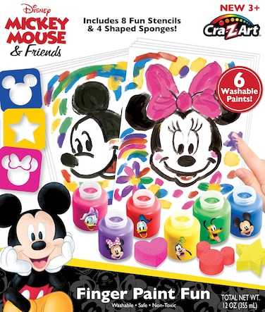 Disney Cra-Z-Art Minnie Mouse &amp; Friends Finger Paint Fun by Cra-Z-Art - Amazon Exclusive, 1 Count (Pack of 1)