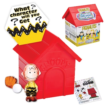 Cra-Z-Art Peanuts Crystal Surprise, Mini Crystal Figures and Snoopy House Collectible Blind Bag Inspired Kids Toys for Ages 3 and Up