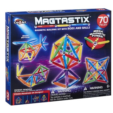 Cra-Z-Art Magtastix Rods &amp; Balls Building Kit (70Piece)