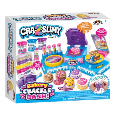 Cra-Z-Slimy Bakery Crackle Bash, Clay Cracking, Slime Toys, Modelling clay, ASMR Toys, Sensory Toys, Pre made slime, crackle glaze