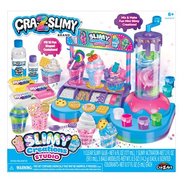 CRA-Z-Slimy Scented Slimy Creations Studio, Create Your Own Scented Mini Slimy Dessert and Drink Creations, DIY Slime with A Fun Colorful Slime Studio, Ages 6 and Up