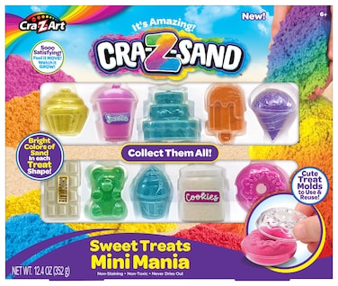 CRA-Z-Sand Sweet Treats Mini Mania 10 Piece Multicolor Mini Grocery Sand Set, Ages 6 and up