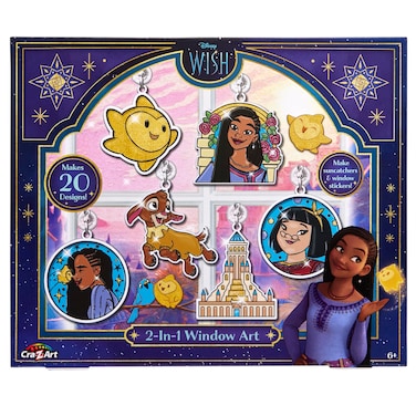 Cra-Z-Art Disney Wish! 2-in-1 Window Art Craft Kit, Ages 6 and up