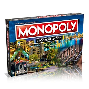 Monopoly Board Game - Brooklyn Edition: 2-6 Players Family Board Games for Kids and Adults, Board Games for Kids 8 and up, for Kids and Adults, Ideal for Game Night
