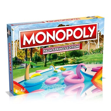 Monopoly Board Game - Palm Springs Edition: 2-6 Players Family Board Games for Kids and Adults, Board Games for Kids 8 and up, for Kids and Adults, Ideal for Game Night
