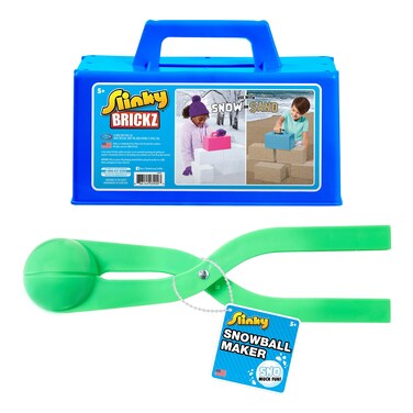 The Original Slinky Snowball Maker and Brickz Assortment, Includes Brick Mold and Snowball Maker, Kids Toys for Ages 5 Up, Amazon Exclusive by Just Play