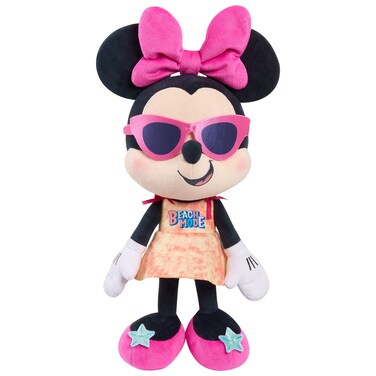 Just Play Disney Street Beach Large Plush Minnie Mouse, 19-Inch Stuffed Animal, Kids Toys for Ages 2 Up, Amazon Exclusive