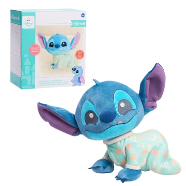 Just Play Disney Baby Musical Crawling Pal Stitch Plush Toy, Kids Toys for Ages 09 Month 