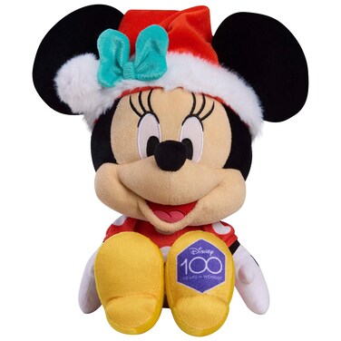 Disney100 Years of Wonder Minnie Mouse Large Holiday Plush Stuffed Animal, Kids Toys for Ages 2 Up by Just Play