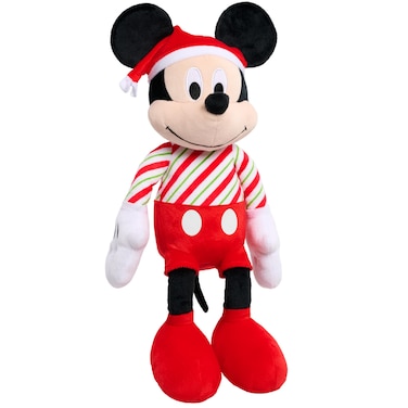 Just Play Disney Holiday Classics Large Mickey Mouse Yuletide Stripes Plush, 19-inch Stuffed Animal, Soft and Cuddly, Officially Licensed, Kids Toys for Ages 2 Up