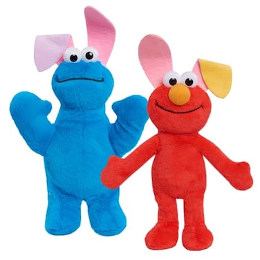 Just Play Sesame Street Easter Small Plush Bundle, 9-inch Tall Elmo and Cookie Monster Stuffed Animals, Kids Toys for Ages 18 Month