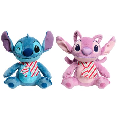 Just Play Disney Stitch Holiday Small Plush 2-Pack, 8 Inch Plush, Stuffed Animal, Alien, Kids Toys for Ages 2 Up