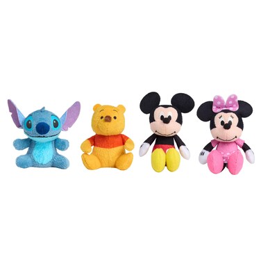 Just Play Disney Littlest Friends Plush 4-Pack, 3-inch Stuffed Animals, Kids Toys for Ages 3 Up