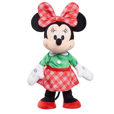 Disney Holiday 13.5-Inch Dancing Feature Plush, Minnie Mouse, Kids Toys for Ages 3 Up by Just Play
