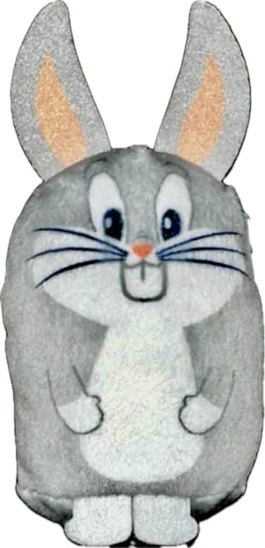 Just Play Looney Tunes Bugs The Bunny as 3"" Mini Squishy Plush Toy - 1 of 4 to Collect!, Gray